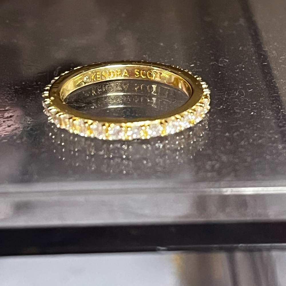 Kendra Scott Gold Ring with Clear Stones